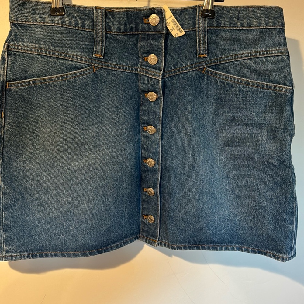 Madewell Stretch Denim A-Line Skirt